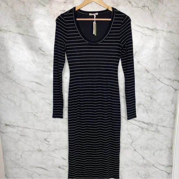 Marine Layer 🌷 Lexi Rib Striped Maxi Dress Sz S - Picture 3 of 13